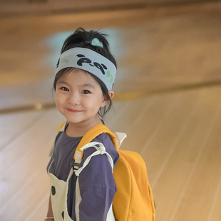 ALEY韩国儿童束发带运动头带男女针织可爱护头跑步篮球街舞吸汗带