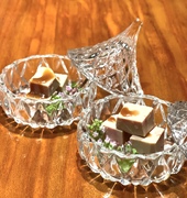 日本怀石会席料理玻璃餐具带盖鱼子酱碗小菜碟珍味盅海胆松叶蟹盘
