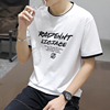夏季短袖T恤男韩版青少年宽松小衫学生个性潮流半袖圆领上衣服T桖