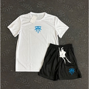 艾弗森同款短袖短裤运动套装男女，夏季速干t恤篮球训练服跑步装备