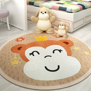 圆形地毯转椅电脑椅p垫吊篮圆地垫，儿童房卧室可爱卡通床边毯家