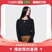 韩国直邮General Idea T恤 WOMAN 商标 长款袖子 短身长 T恤 黑