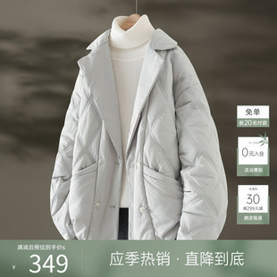 ihimi海谧设计感气质，棉衣女士2023冬季棉服，加厚保暖短款外套