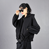 2023年秋冬新韩版宽松连帽蝙蝠袖，女装短外套，休闲女士上衣夹克薄款