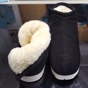 冬季手工北京男女老人保暖布鞋，高帮家居棉拖鞋防滑加绒毛毛月子鞋