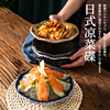 日式料理餐厅商用粗陶盘子网红创意寿司刺身干冰餐具小吃碟凉菜盘