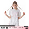 ziziFei夏季美式复古设计感抽绳上衣蕾丝蝴蝶结宽松显瘦短袖T恤女