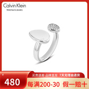 CalvinKleinCK戒指风尚系列时尚双生石指环戒指女