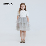 rbigx瑞比克童装，秋季百搭短袖，甜美淑女公主裙连衣裙