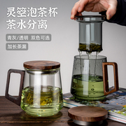 茶杯茶水分离过滤泡茶玻璃日式高档男女个人专用茶道杯办公室喝茶