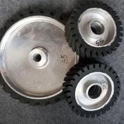 金属橡胶轮砂带专用橡胶轮砂带机，专用滚轴轮铝芯橡胶轮可