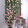 仿真玫瑰花空调管道装饰花藤条遮挡缠绕藤蔓植物吊顶墙面造景假花