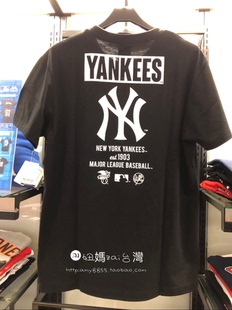 台湾采购MLB 大联盟 洋基队19夏款男士圆领短袖T恤棉半袖上衣