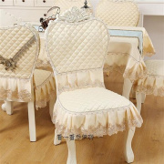 定制欧式田园餐椅垫套装蕾丝椅垫椅套，加大餐桌布圆桌布，茶几布桌椅(布桌椅)
