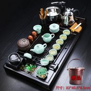 茶具套装家用一体式功夫，紫砂陶瓷全自动四合一电磁炉茶道实木茶盘