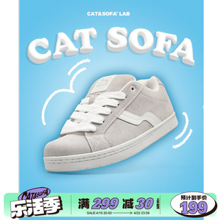 CAT&SOFA/猫与沙发 复古低帮面包鞋板鞋男夏季国潮牌情侣鞋子