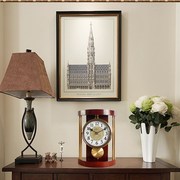 美式古典复古台钟静音桌面创意座钟客厅台式家用欧式钟表摆件