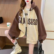 设计感小众卫衣外套女秋冬季韩版宽松bf慵懒风加绒，加厚棒球服开衫