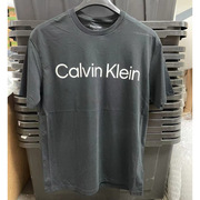 Calvin Klein/凯文克莱男夏季CK短袖T恤休闲字母印花圆领纯棉上衣