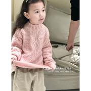 波拉韩国童装女童毛衣2023冬装儿童羊毛衫，中大童针织衫男童打底衫