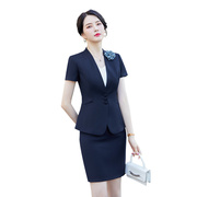 2022夏季韩版女士职业装套裙短袖西装女文员工装酒店珠宝店工作服