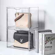 pet奢侈品包包收纳盒lv透明防尘置物架收纳盒，展示盒家用书本收纳