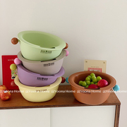 Yoona Home家用撞色双层可沥水篮挂客厅水果盘洗水果篮洗菜盆