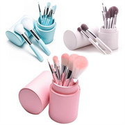 a粉色8支化妆刷套装化妆刷，套装美妆彩妆工具桶装化妆刷