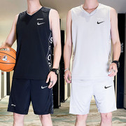 耐克顿运动套装男生夏季篮球服学校定制团购冰丝宽松T恤两