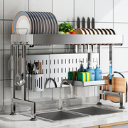 304不锈钢可伸缩厨房水槽置物架洗碗槽台面收纳餐具储物沥水架子