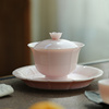 尚芳盖碗茶杯手工单个色釉花瓣陶瓷泡茶碗功夫茶具三才盖碗敬茶碗