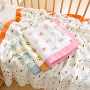 新生婴儿四层竹纤维纱布盖，毯宝宝夏季空调毛巾被，幼儿园儿童小毯子