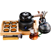 琨德陶瓷煮茶器黑茶煮茶侧把壶日式围炉泡茶壶家用电热烤茶电陶炉