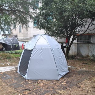 防风防水防晒6人帐篷 6人六角帐篷 6人家庭露营帐篷 六角大帐篷