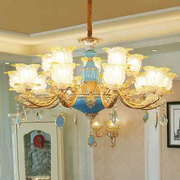 欧式吊灯法式锌合金客厅水晶，吊大气华大气别墅，复式楼卧室餐厅灯具