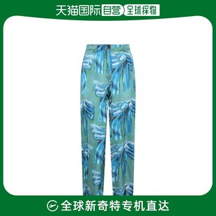 香港直邮潮奢acnestudios女士，蓝色粘胶纤维裤子