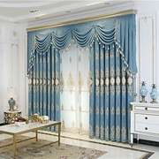 定制欧式窗帘客厅奢华大气卧室，窗纱遮光豪华轻奢落地窗成品