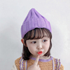 儿童毛线帽秋冬纯色韩版ins糖果色针织帽男童女童宝宝保暖帽子冬