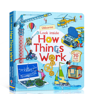 Usborne 看里面系列 英文原版Look Inside How things Work 事物运转的秘密 立体书翻翻书儿童科普读物百科绘本 亲子共读3-6岁