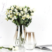 北欧现代玻璃电镀花瓶，过渡色水培玻璃，花瓶家居摆件工艺品干花花器