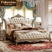 欧式实木床1.8米双人床美式真皮婚，床法式宫廷豪华雕花主卧床奢华