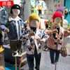 儿童模特道具半身橱窗展示架全身男女小孩童装店包布铁底座假人台