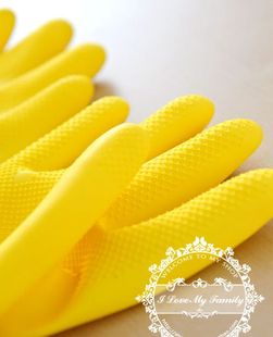 10双韩国橡胶手套乳胶手套胶皮手套洗碗清洁手套防滑天然橡胶