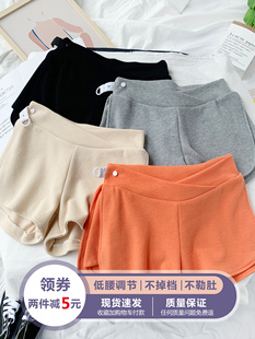 韩国夏季孕妇短裤时尚，外穿薄款低腰宽松运动安全打底裤子女夏
