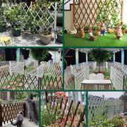 伸缩防腐木栅栏田园围栏庭院，碳化木篱笆爬藤架，幼儿园室内装饰护栏