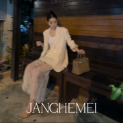 janghemei蕾丝拼接半身，裙子2024年通勤修身显瘦黑色裙女