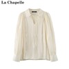 拉夏贝尔/La Chapelle春季法式复古衬衣泡泡袖长袖衬衫女上衣