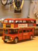 英国双层摆设巴士车模型铁艺复古工业风装饰品欧美式英伦礼物摆件