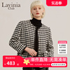 lavinia小香风千鸟格短外套，女秋冬ol通勤时尚，修身开衫q27w104