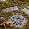 黄缘龟专用造景装饰砖安缘垫材半水龟缸乌龟箱，吸水保湿手工小地砖